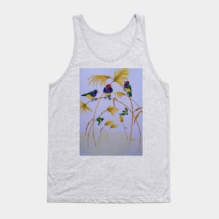 Australian Gouldian Finches - watercolour painting Tank Top